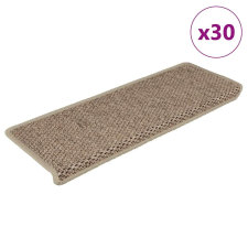 vidaXL 30 db lépcsőszőnyegek öntapadós szizál kinézetű 65x21x4 cm lakástextília