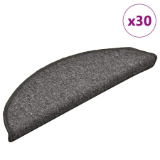 vidaXL 30 db sötétszürke lépcsőszőnyeg 56x17x3 cm lakástextília