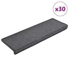 vidaXL 30 db sötétszürke lépcsőszőnyeg 65x21x4 cm lakástextília