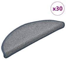 vidaXL 30 db világosszürke és kék lépcsőszőnyeg 56x17x3 cm lakástextília