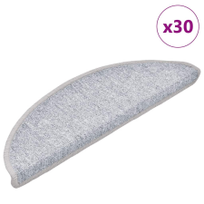 vidaXL 30 db világosszürke lépcsőszőnyeg 56x17x3 cm lakástextília