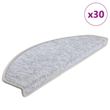 vidaXL 30 db világosszürke lépcsőszőnyeg 65x24x4 cm lakástextília