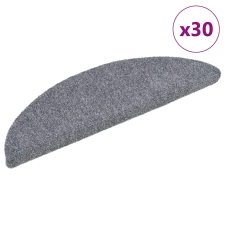 vidaXL 30 db világosszürke öntapadó lépcsőszőnyeg 56 x 17 x 3 cm lakástextília