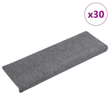 vidaXL 30 db világosszürke öntapadó lépcsőszőnyeg 65x21x4 cm lakástextília