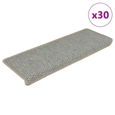vidaXL 30 db zöld lépcsőszőnyegek öntapadós szizál kinézetű 65x21x4 cm lakástextília
