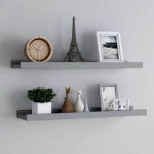 vidaXL 323936 Picture Frame Ledge Shelves 2 pcs Grey 80x9x3 cm MDF bútor