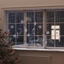 vidaXL 345 hideg fehér LED-es csillag és hold fényfüzér távirányítóval kültéri izzósor