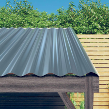 vidaXL 36 db szürke porszórt acél tetőpanel 80x36 cm építőanyag