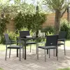 vidaXL 3 darabos készlet Fekete PE Rattan 54x62.5x89 cm Tartós