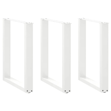 vidaXL 3 db acél fehér dohányzóasztal lábak U-alakú 70x(72-73) cm bútor