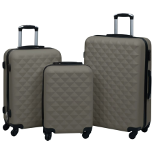 vidaXL 3 db antracitszürke ABS keményfalú gurulós bőrönd kézitáska és bőrönd