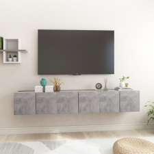 vidaXL 3 db betonszürke függő TV-szekrény 60 x 30 x 30 cm bútor