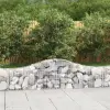 vidaXL 3 db íves horganyzott vas gabion kosár 200x30x40/60 cm