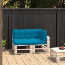 vidaXL 3 db kék raklapkanapé-párna kerti bútor
