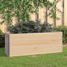 vidaXL 3 db tömör fenyőfa magaságyás 50 x 150 cm kerti tárolás