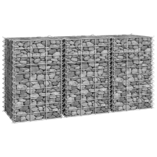 vidaXL 3 db vas gabion magaságyás 30 x 30 x 50 cm kerti tárolás