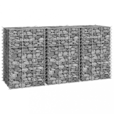 vidaXL 3 db vas gabion magaságyás 30 x 30 x 50 cm kerti dekoráció