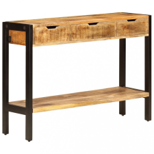 vidaXL 3 fiókos tömör mangófa tálalóasztal 110 x 35 x 75 cm bútor