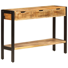 vidaXL 3 fiókos tömör mangófa tálalószekrény 110 x 35 x 75 cm bútor
