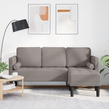 vidaXL 3-Fős Sarokkanapé Bézs 160 cm Szövet bútor