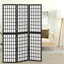 vidaXL 3 paneles fekete japán stílusú összecsukható paraván 120x170 cm bútor
