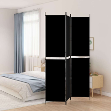 vidaXL 3 paneles fekete szövet térelválasztó 150x220 cm bútor