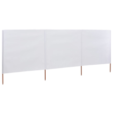 vidaXL 3 paneles homokfehér szövet szélfogó 400 x 80 cm (47140) kerti bútor