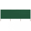 vidaXL 3 paneles zöld szövet szélfogó 400 x 80 cm