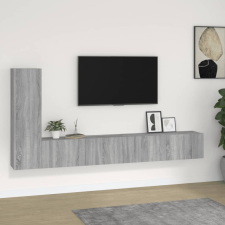 vidaXL 3 részes szürke sonoma színű szerelt fa TV-szekrényszett bútor
