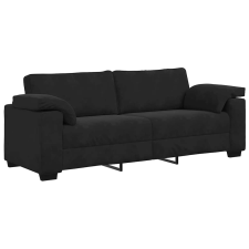 vidaXL 3 személyes fekete bársony kanapé 178 cm (4105282) bútor