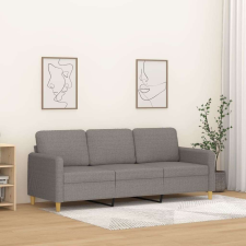 vidaXL 3 személyes fekete szövetkanapé 180 cm bútor