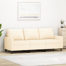 vidaXL 3 személyes krémszínű bársony kanapé 180 cm bútor