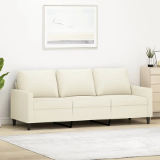 vidaXL 3 személyes krémszínű bársony kanapé 180 cm bútor