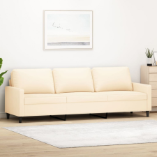 vidaXL 3 személyes krémszínű bársony kanapé 210 cm bútor