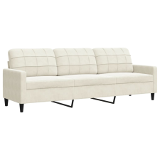 vidaXL 3 személyes krémszínű bársony kanapé 210 cm (4007652) bútor