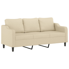 vidaXL 3 személyes krémszínű szövet kanapé 180 cm (359369) bútor