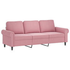 vidaXL 3 személyes rózsaszín bársony kanapé 180 cm (359542) bútor