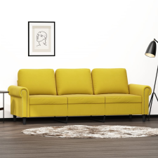 vidaXL 3 személyes sárga bársony kanapé 180 cm bútor