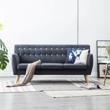 vidaXL 3 személyes sötétszürke kárpitos kanapé 172 x 70 x 82 cm bútor