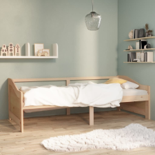 vidaXL 3-személyes tömör fenyőfa kanapéágy 90 x 200 cm ágy és ágykellék