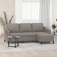 vidaXL 3 személyes tópszínű szövet kanapé lábtartóval 180 cm bútor