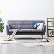 vidaXL 3 személyes világosszürke kárpitos kanapé 172 x 70 x 82 cm bútor