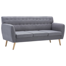 vidaXL 3 személyes világosszürke szövet kanapé 172 x 70 x 82 cm (247129) bútor