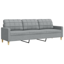 vidaXL 3 személyes világosszürke szövet kanapé 210 cm (4007414) bútor
