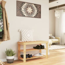 vidaXL 3 szintes bambusz cipőtartó 70 x 27,5 x 45 cm bútor