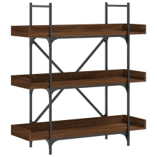vidaXL 3-szintes barna tölgy szerelt fa könyvespolc 100x33x108,5 cm (837691) bútor