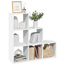 vidaXL 3 szintes fehér szerelt fa térelválasztó könyvespolc 99x29x99cm bútor