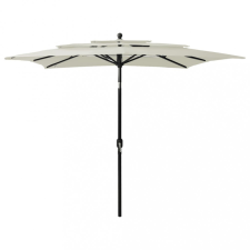 vidaXL 3 szintes homokszínű napernyő alumíniumrúddal 2,5 x 2,5 m kerti bútor