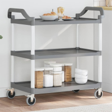 vidaXL 3 szintes szürke alumínium kocsi 99 x 50 x 96 cm bútor