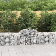 vidaXL 40 db íves horganyzott vas gabion kosár 200x50x60/80 cm kerti tárolás